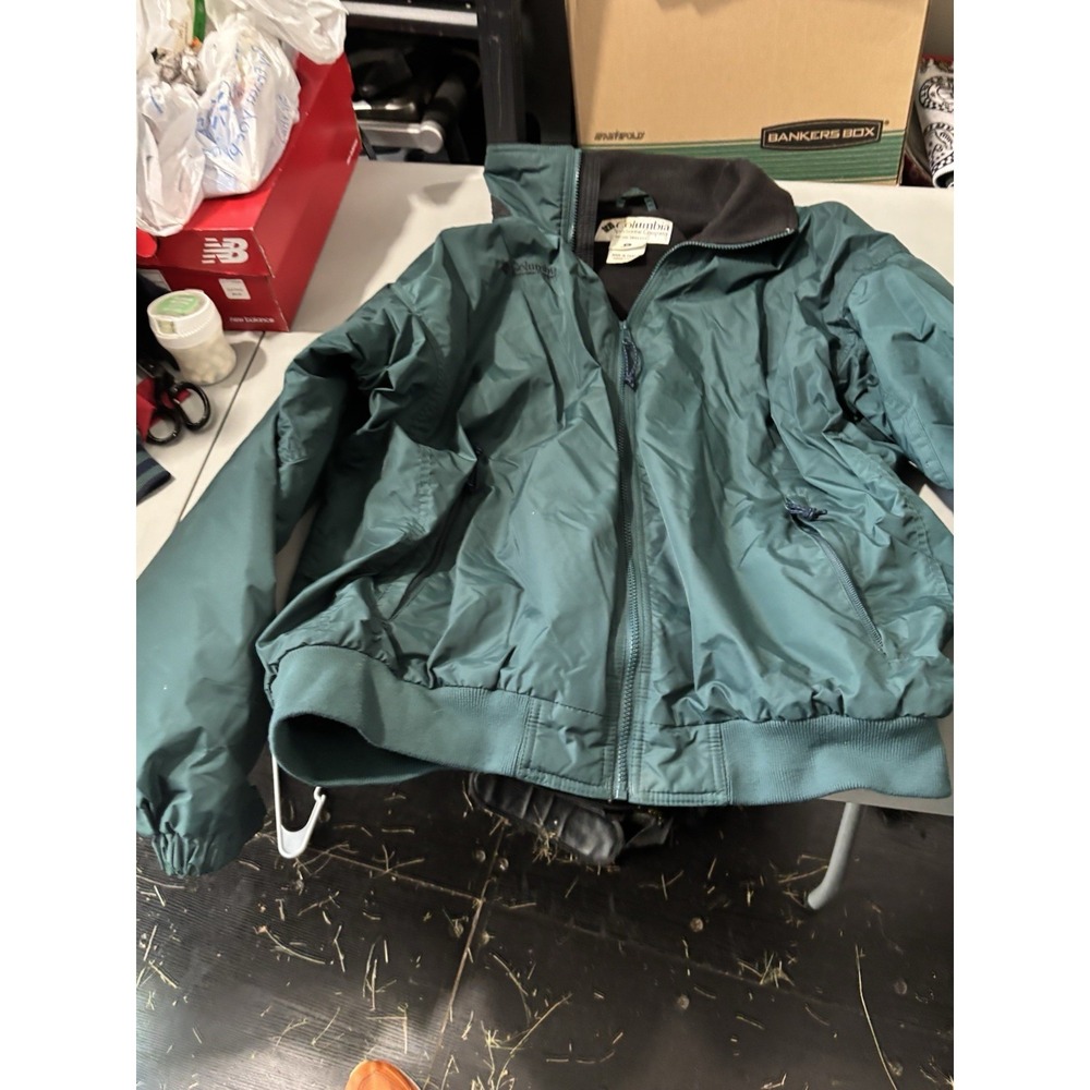 Vtg Columbia Men's XL Sage Green‎ Fleece Lined Jacket Outdoor Full Zip Coat